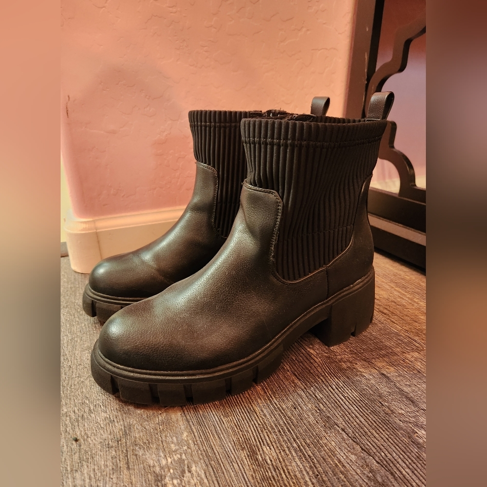 Torrid Size 12WW Booties, Black Faux Leather Womans Boots